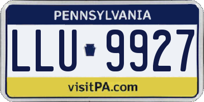 PA license plate LLU9927