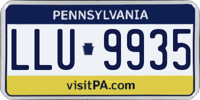 PA license plate LLU9935