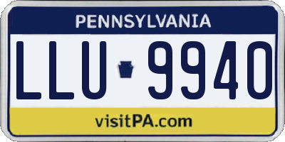 PA license plate LLU9940