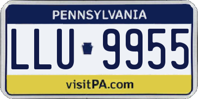 PA license plate LLU9955