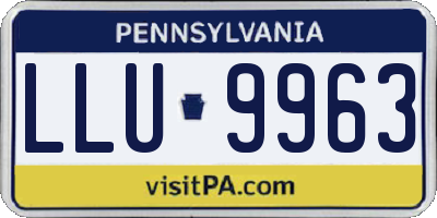 PA license plate LLU9963