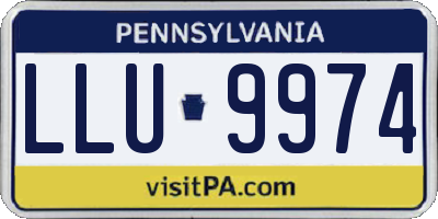 PA license plate LLU9974