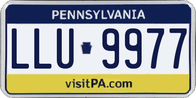 PA license plate LLU9977