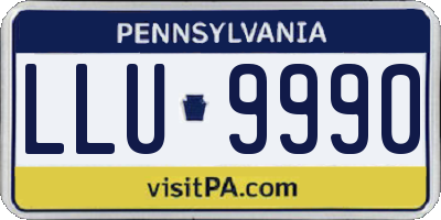 PA license plate LLU9990