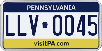 PA license plate LLV0045
