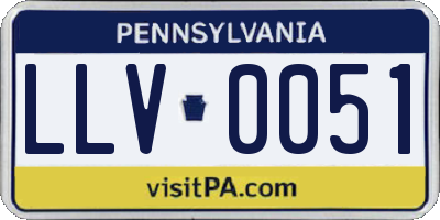 PA license plate LLV0051