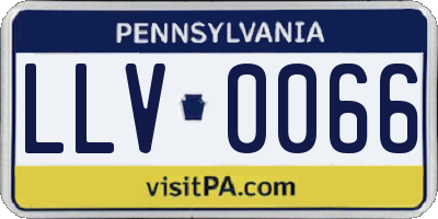 PA license plate LLV0066