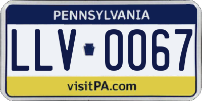 PA license plate LLV0067