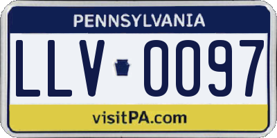 PA license plate LLV0097
