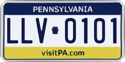 PA license plate LLV0101
