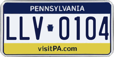 PA license plate LLV0104