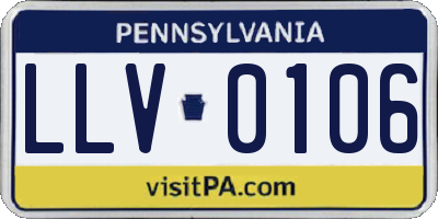PA license plate LLV0106