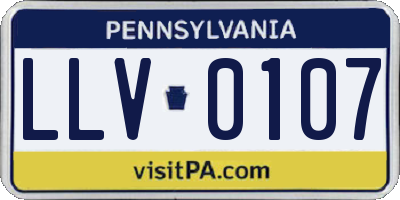 PA license plate LLV0107