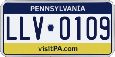 PA license plate LLV0109