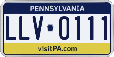 PA license plate LLV0111