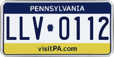 PA license plate LLV0112