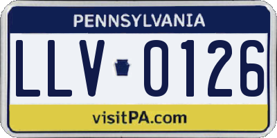 PA license plate LLV0126