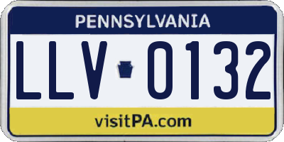 PA license plate LLV0132