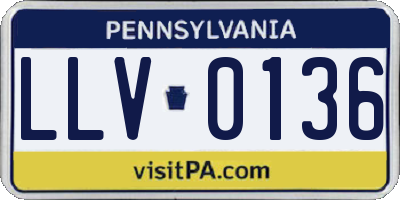 PA license plate LLV0136
