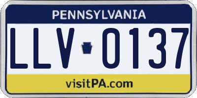 PA license plate LLV0137