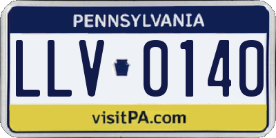 PA license plate LLV0140