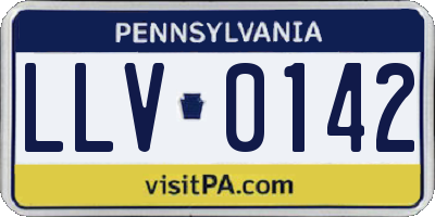 PA license plate LLV0142