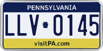 PA license plate LLV0145