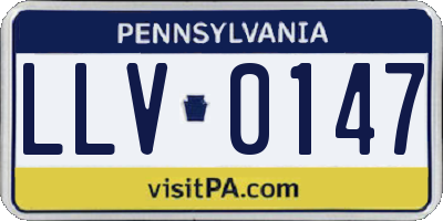 PA license plate LLV0147
