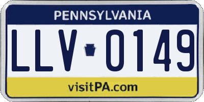 PA license plate LLV0149
