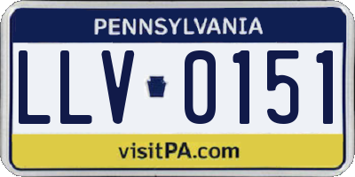PA license plate LLV0151