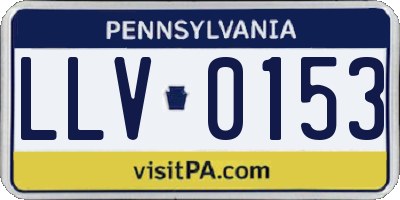 PA license plate LLV0153