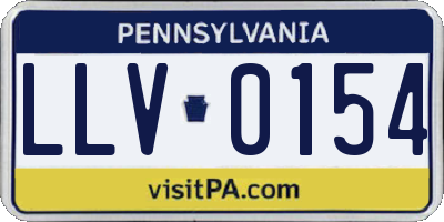 PA license plate LLV0154