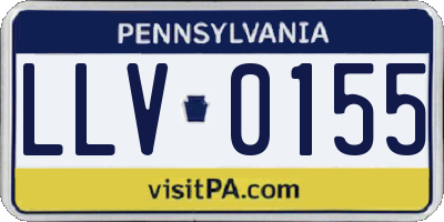PA license plate LLV0155