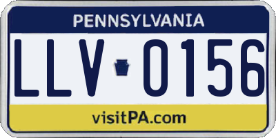 PA license plate LLV0156
