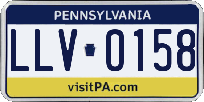 PA license plate LLV0158