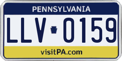 PA license plate LLV0159