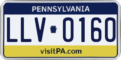 PA license plate LLV0160