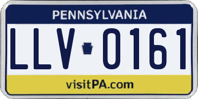 PA license plate LLV0161