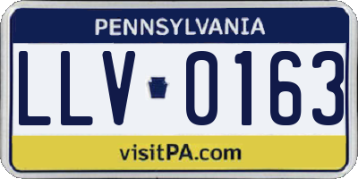 PA license plate LLV0163