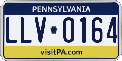 PA license plate LLV0164