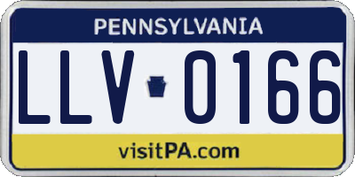PA license plate LLV0166