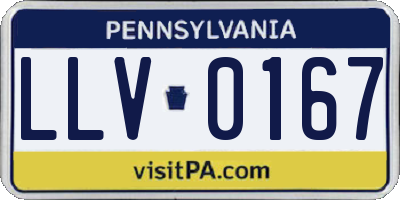 PA license plate LLV0167