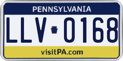 PA license plate LLV0168