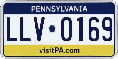 PA license plate LLV0169