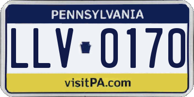 PA license plate LLV0170
