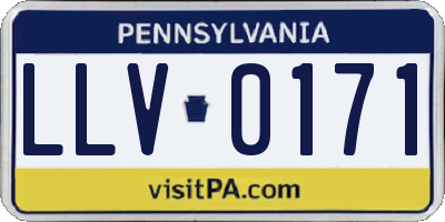 PA license plate LLV0171