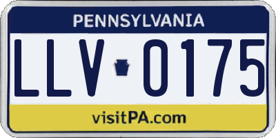 PA license plate LLV0175