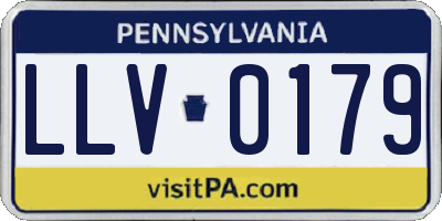 PA license plate LLV0179