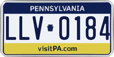 PA license plate LLV0184