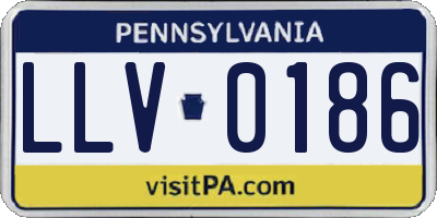 PA license plate LLV0186